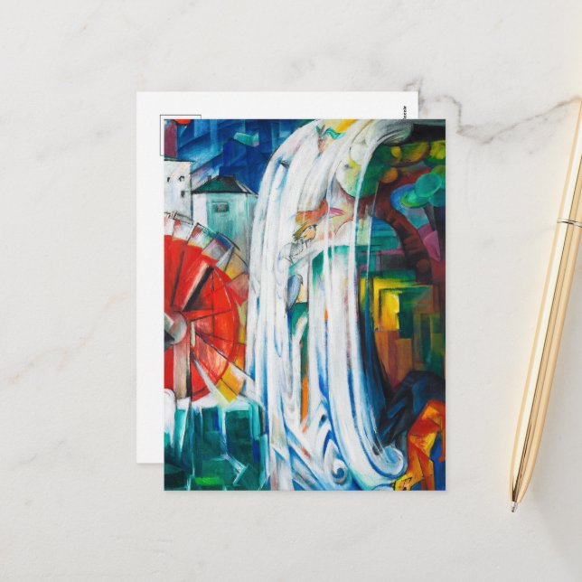 The Bewitched Mill by Franz Marc Holiday Postcard (Front/Back In Situ)