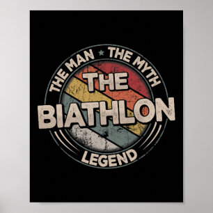 The Biathlon Legend Retro Ski Men's Biathlon Poster