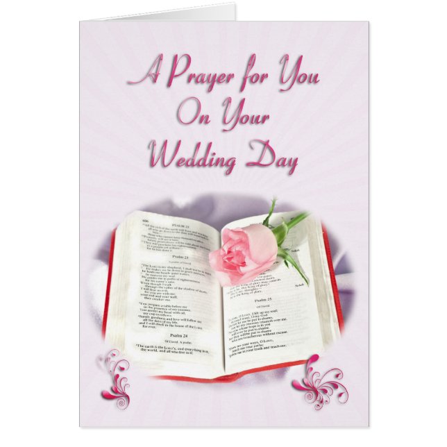 The Bible and rose prayer for a wedding day (Front)