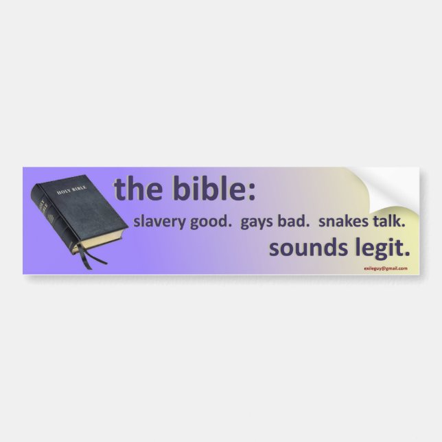 the bible: bumper sticker (Front)