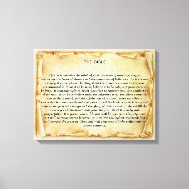 The Bible Scroll Canvas (Front)