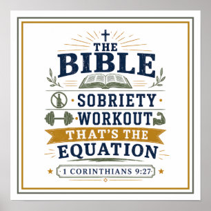 The Bible Sobriety Workout That's The Equation Poster