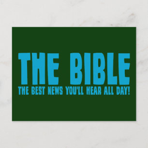 The Bible: the best news you'll hear all day Postcard