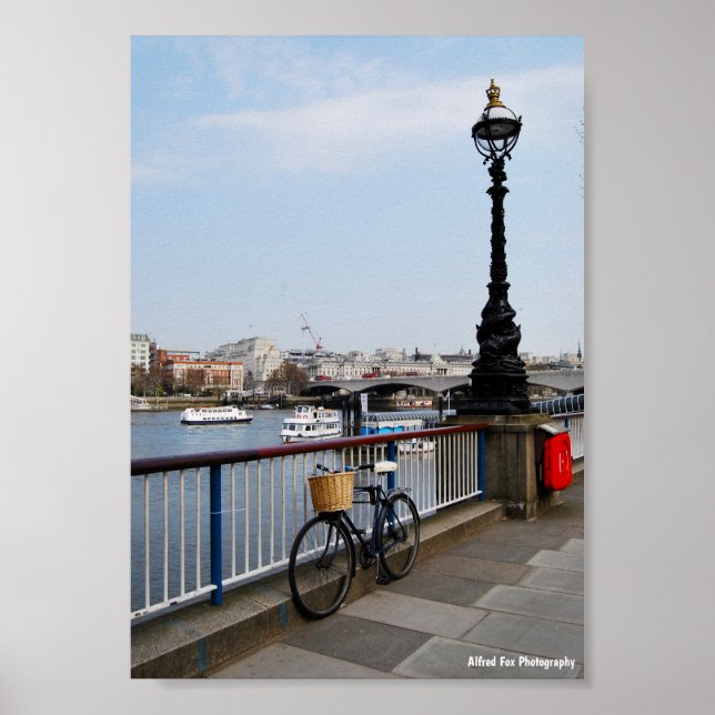 The Bicycle by the Thames Poster (Front)