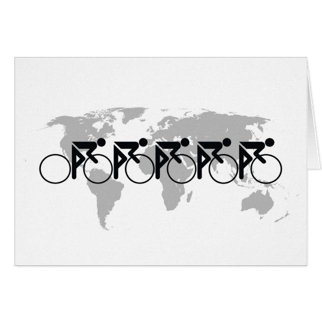 The Bicycle Race No 3 Black On White (Front Horizontal)