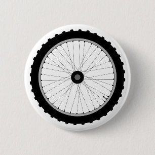 The Bicycle Wheel Badge. 6 Cm Round Badge