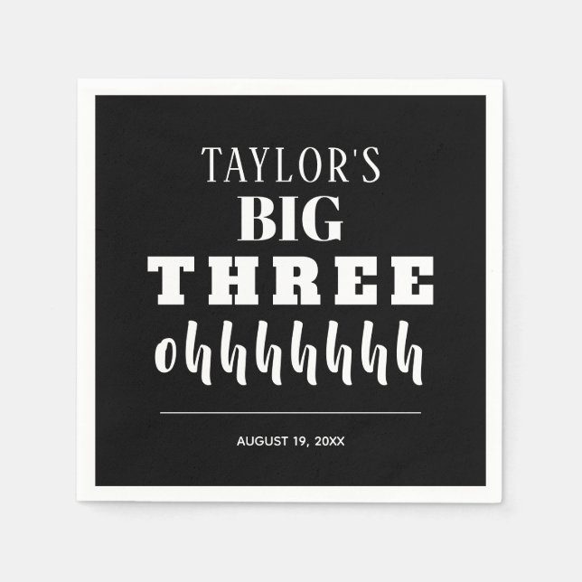 The BIG 30th Birthday Party Napkin (Front)