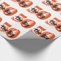 The big 50, Birthday, black, orange text on white.