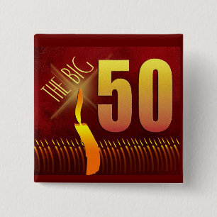 The Big 50 Birthday Button