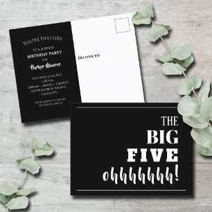 The BIG 50th Birthday Party Invitation Postcard