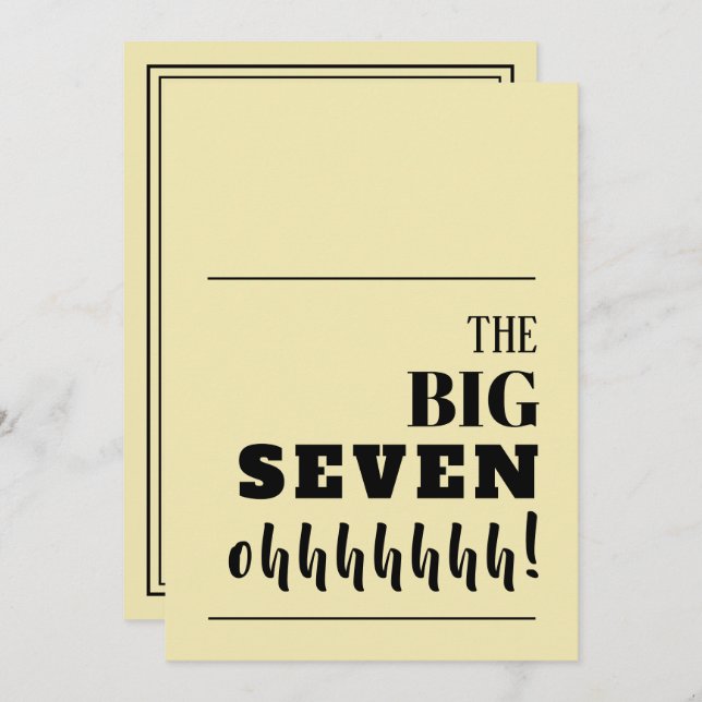 The BIG 70 Birthday Invitations (Front/Back)