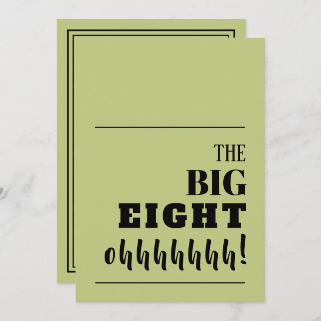 The BIG 80 Birthday Invitations (Front/Back)