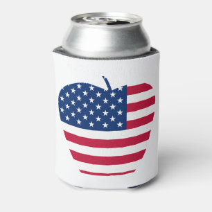 The Big Apple America flag NYC Can Cooler