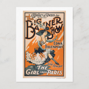 The Big Banner Show "The girl from Paris" Postcard