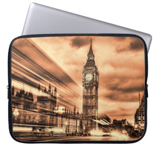 The Big Ben in retro style in London Laptop Sleeve