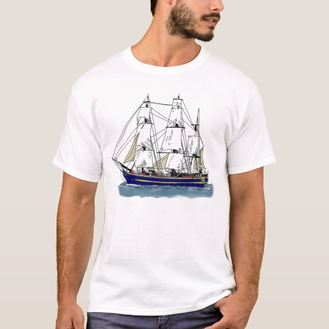 The Big Blue – Tall Ship T-Shirt (Front)
