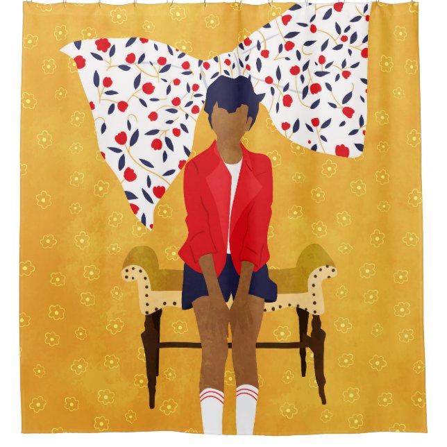 The Big Bow Moment Shower Curtain (Front)