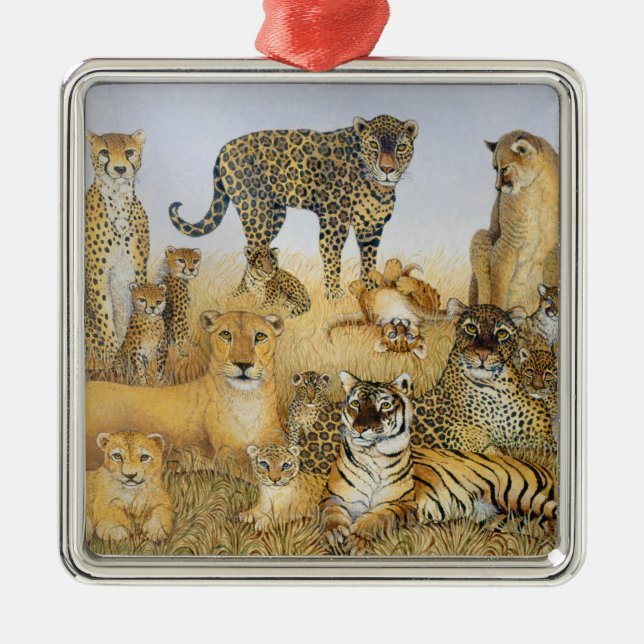 The Big Cats Metal Tree Decoration (Front)