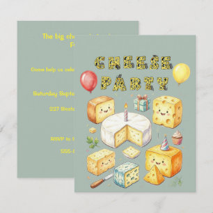 The Big Cheese Party DIGITAL DOWNLOAD INVITATION