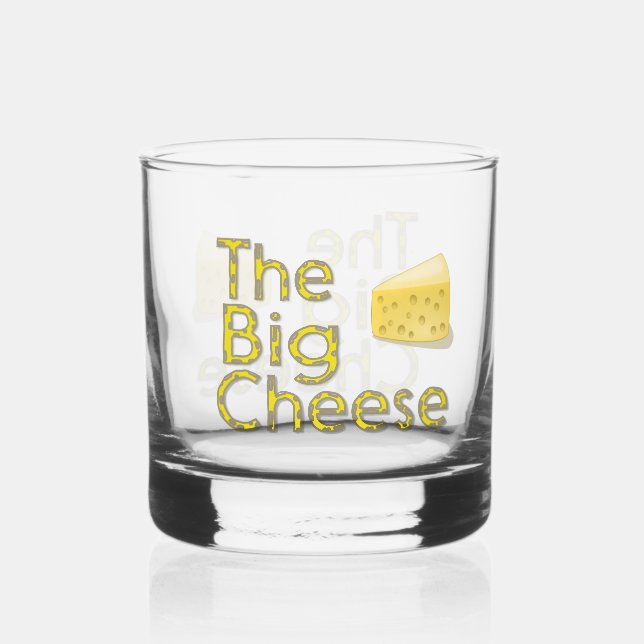 The Big Cheese Wedge Whiskey Glass (Front)