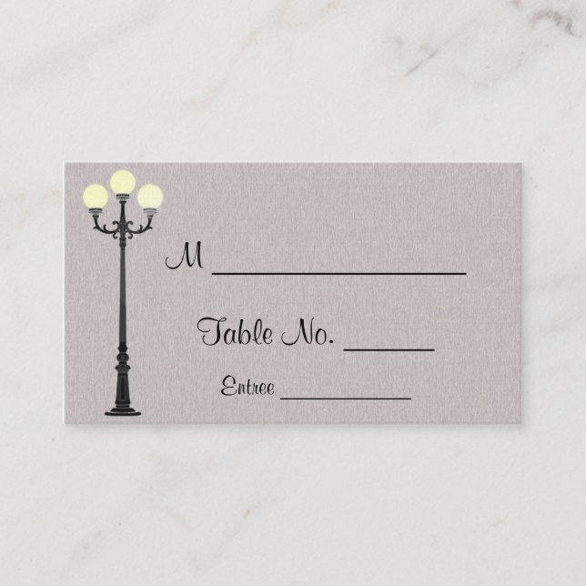 The Big Easy Wedding Place Cards (Front)