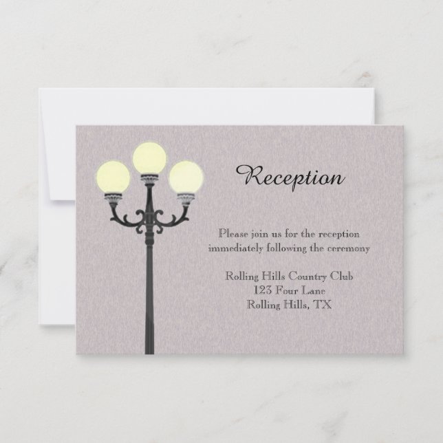 The Big Easy Wedding Reception Invitation (Front)
