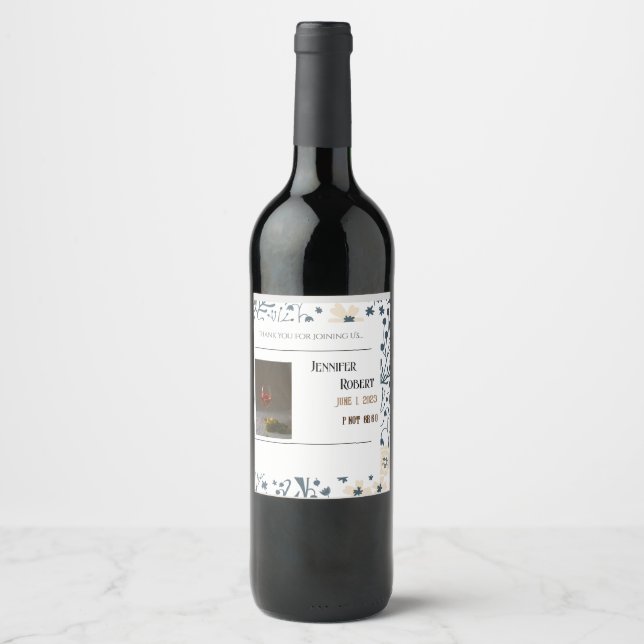 The Big Easy Wedding Wine Label (Front)