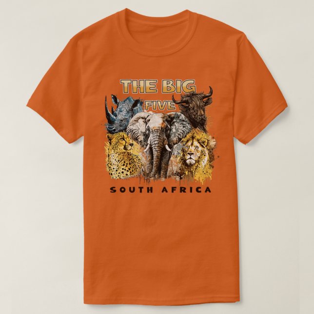 The big five South Africa South African animals Pr T-Shirt (Design Front)