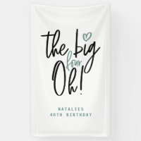 The big four oh! 40th birthday party banner