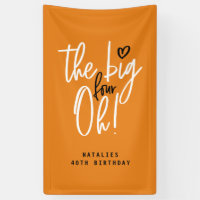 The big four oh! 40th birthday party banner