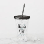 The big four oh! 40th birthday party favor gift acrylic tumbler<br><div class="desc">The big four oh! 40th birthday party favor gift. Teal girly modern typography birthday gift tumbler design.</div>