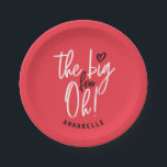 The big four oh! 40th birthday party favour gift paper plate<br><div class="desc">The big four oh! 40th birthday party favour gift.</div>