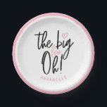 The big four oh! 40th birthday party favour gift paper plate<br><div class="desc">The big four oh! 40th birthday party favour gift.</div>