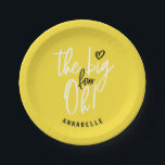 The big four oh! 40th birthday party favour gift paper plate<br><div class="desc">The big four oh! 40th birthday party favour gift.</div>