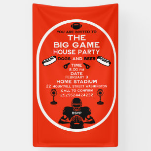 The Big Game Football House Party Banner