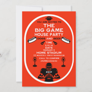 The Big Game Football House Party Holiday Card