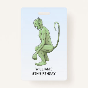 The Big Green Goblin Birthday ID Badge