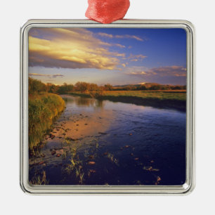 The Big Hole River at last light near Jackson Metal Tree Decoration