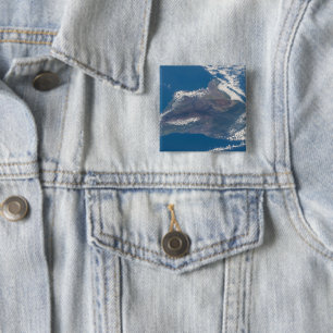 The Big Island Of Hawaii And Its Mountains 15 Cm Square Badge