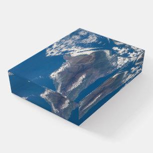 The Big Island Of Hawaii And Its Mountains Paperweight