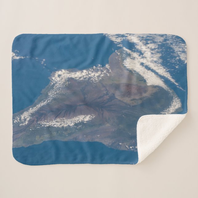 The Big Island Of Hawaii And Its Mountains Sherpa Blanket (Front (Horizontal))