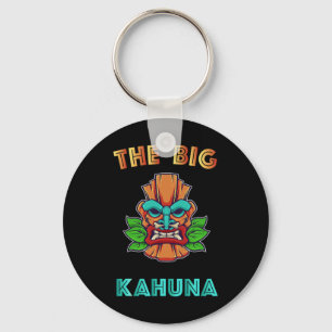 The Big Kahuna Funny Hawaiian Tiki Dad Boss Gift  Key Ring