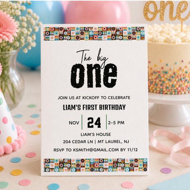 The BIG One 1st Birthday Invitation (The BIG One 1st Birthday Invitation)