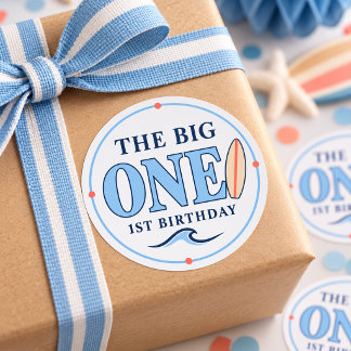 The Big One 1st Birthday Surfboard Sticker