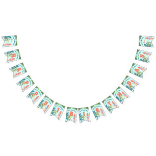 The big one 1st birthday surfing retro beach party bunting 
