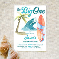 The big one 1st birthday surfing retro beach party
