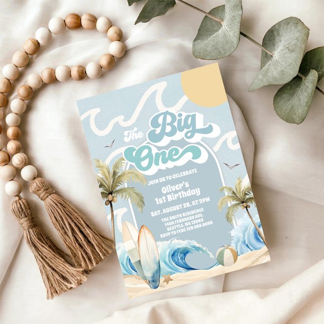 The Big One Beach Party Summer 1st Birthday  Invitation (Creator Uploaded)