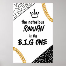 The Big One, Birthday 90's Hip Hop Party Poster