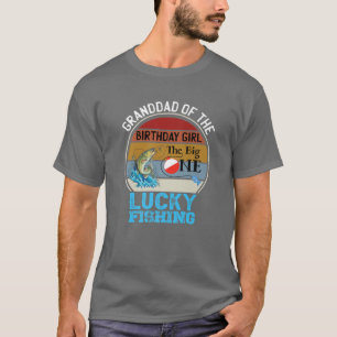 The Big One Birthday Theme Fishing Granddad Of Bir T-Shirt