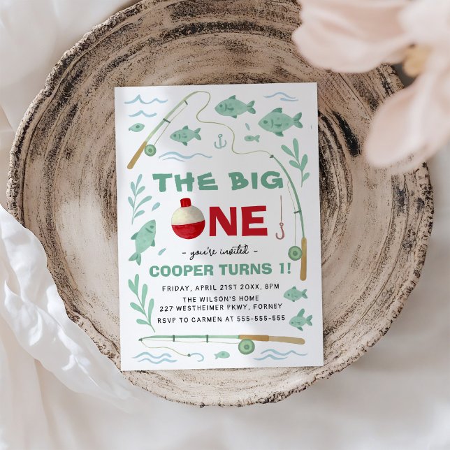 The Big One Boy First Birthday Invitation (Creator Uploaded)